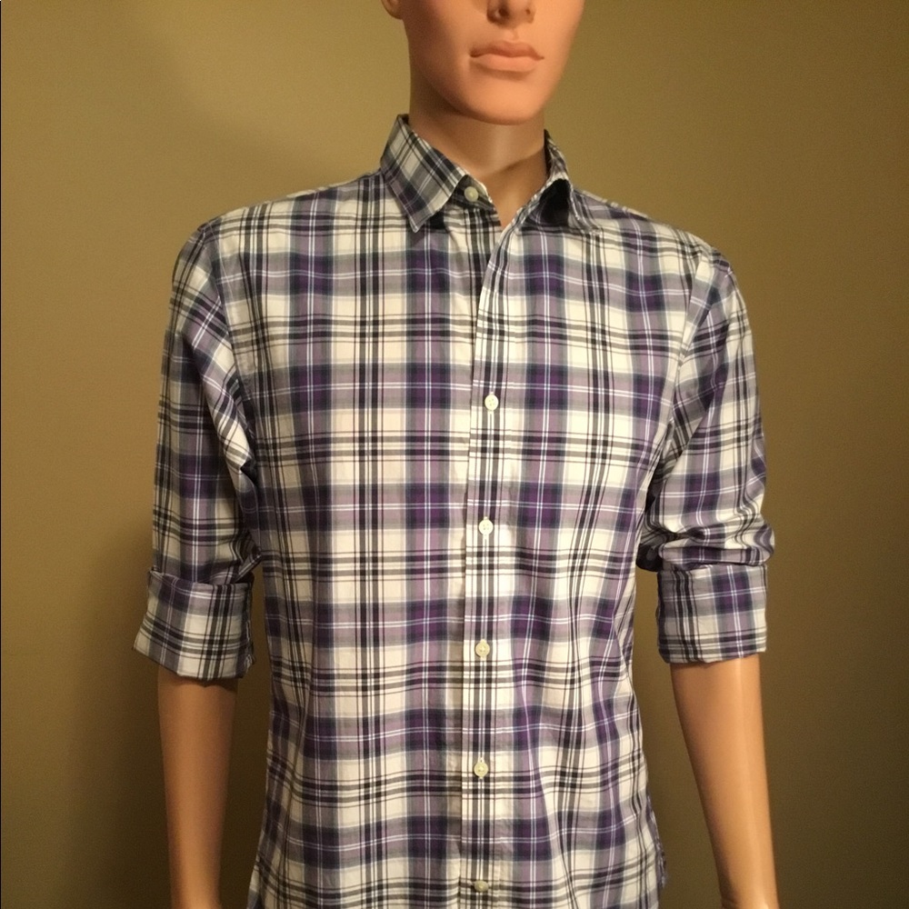 - Nice like new Purple plaid Banana Rep M men’s S…